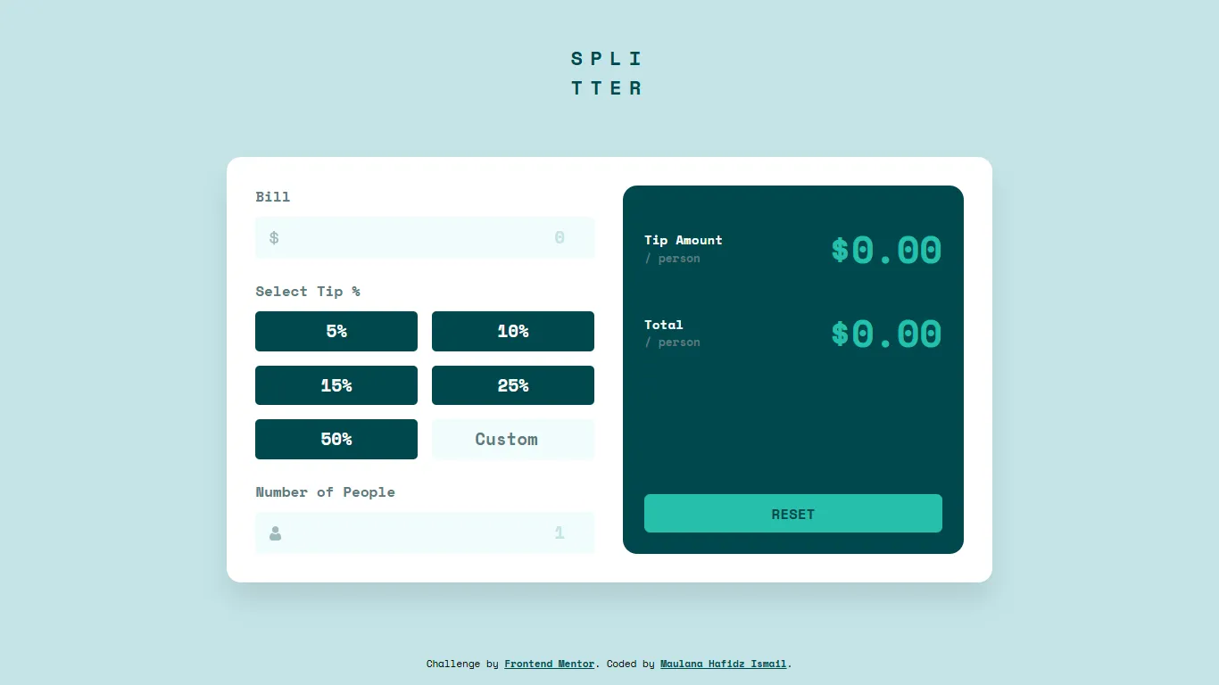Tip Splitter Calculator App
